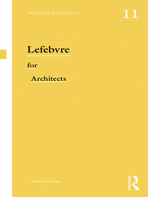 cover image of Lefebvre for Architects